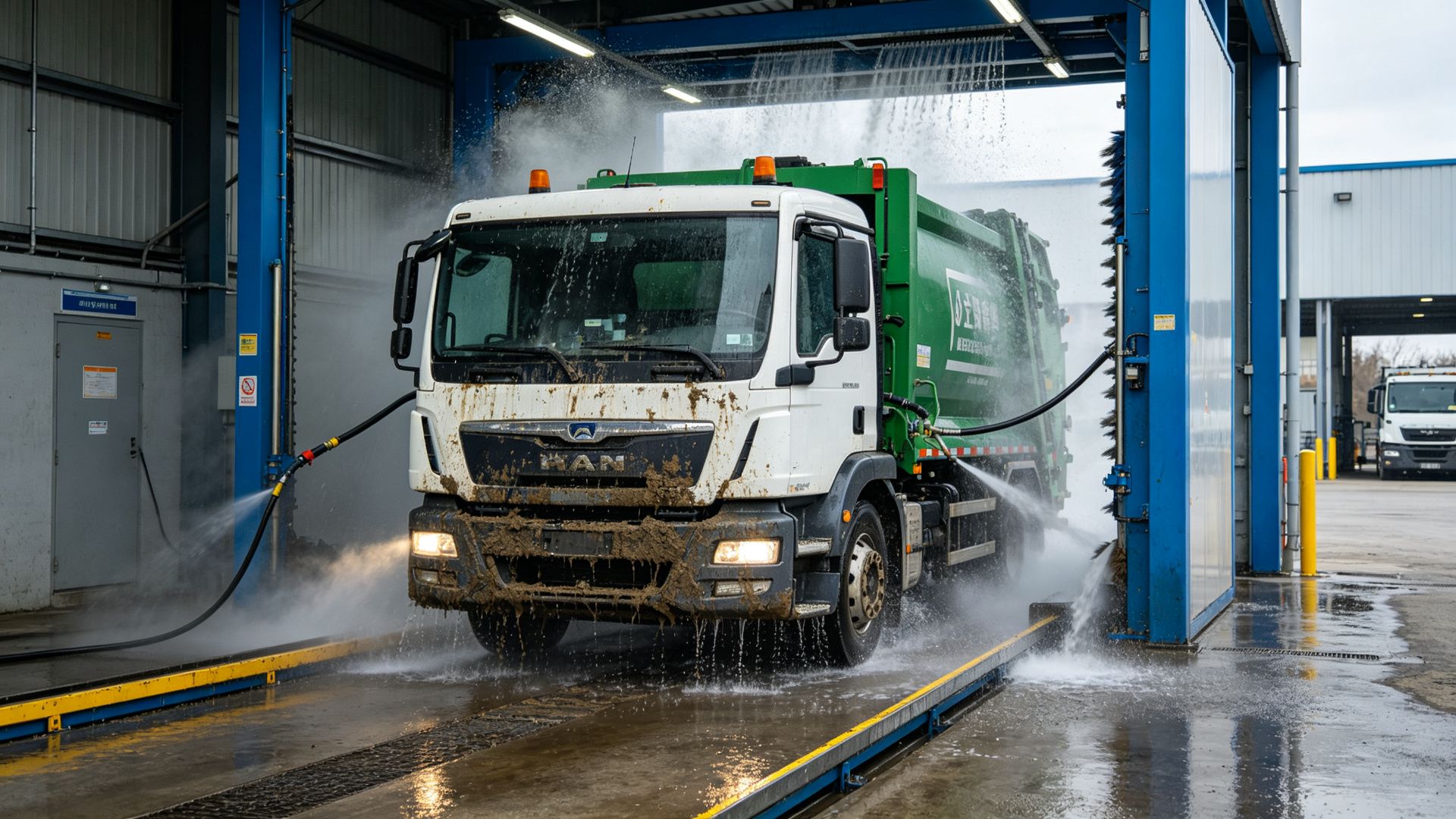 Touchless gantry wash
